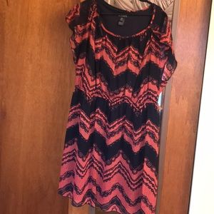 Cute summer dress navy and coral